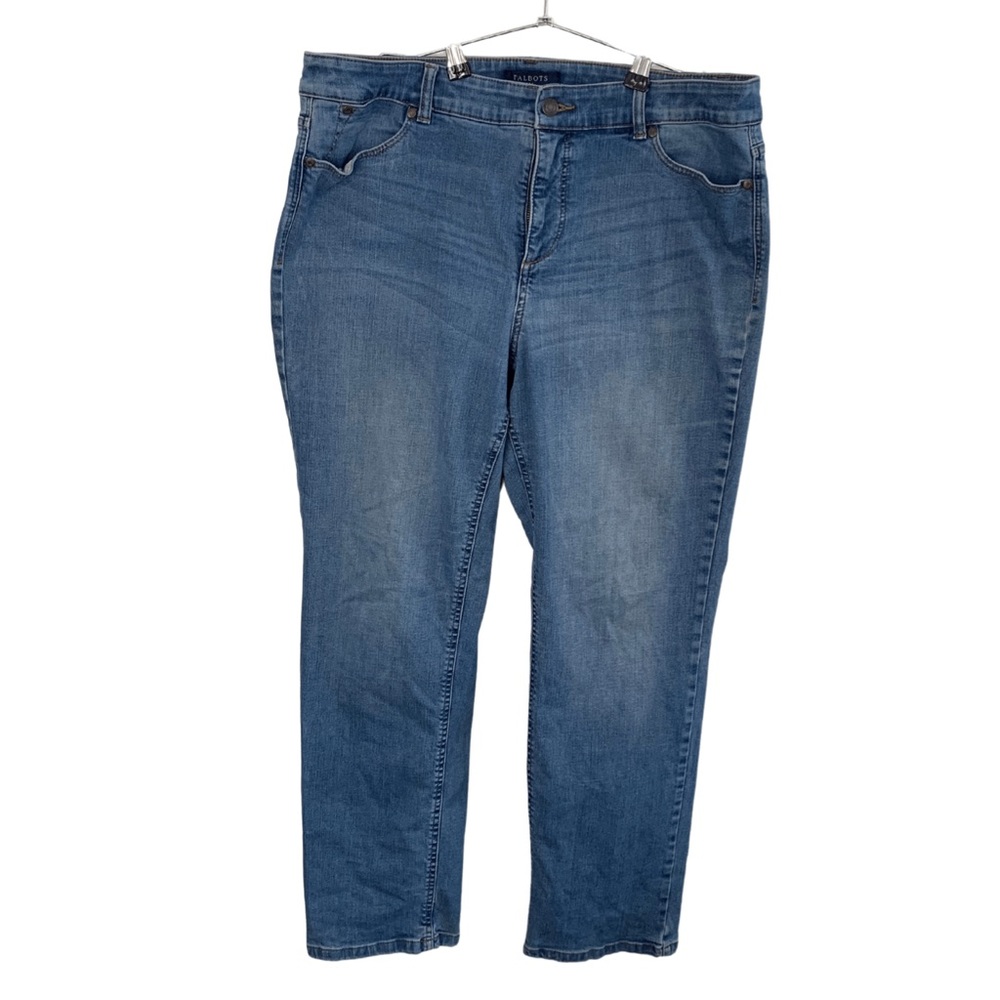 TALBOTS Simply Flattering 5 Pocket Women’s Straight Curvy Denim Jeans